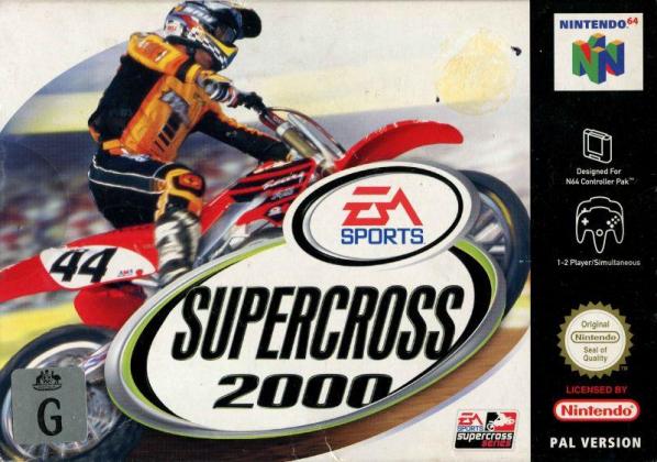 447427 supercross 2000 nintendo 64 front cover